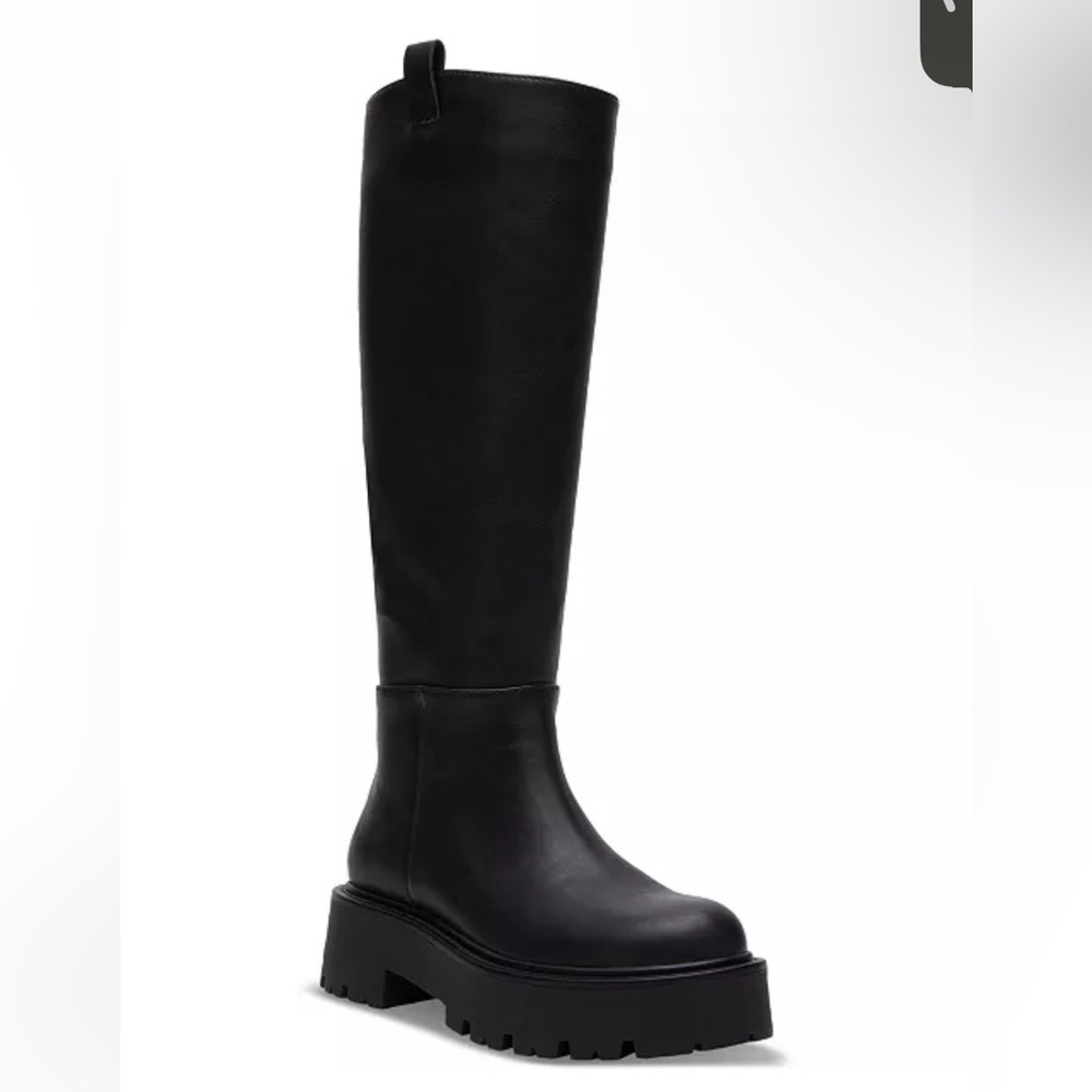 Madden Girl Crow Wide-Calf Lug-Sole Knee High Boots